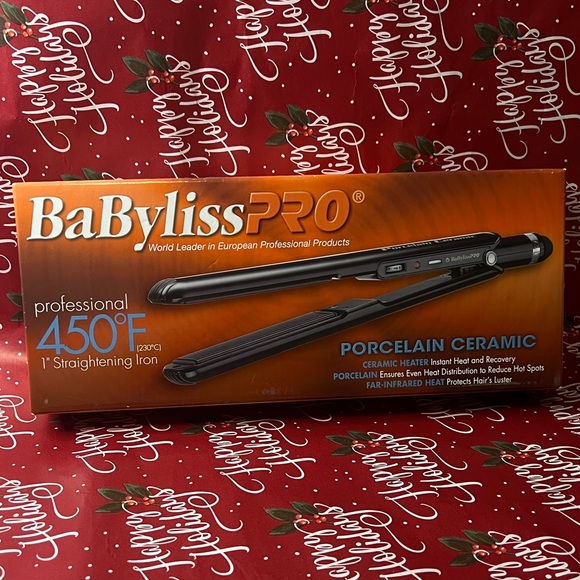 BaByliss Pro Professional 1" Porcelain Ceramic Straightening Iron - Picture 2 of 5